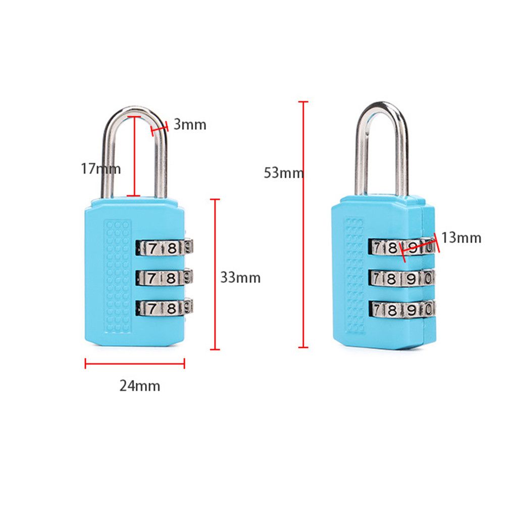 1PC Small and Portable 3-Digit Combination Lock for Zipper Bags and Suitcases - Oshi.pk - Buy & Sell Online