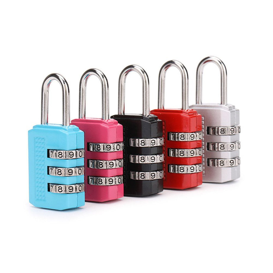 1PC Small and Portable 3-Digit Combination Lock for Zipper Bags and Suitcases