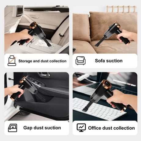 Small Car Vacuum Handheld Portable Vacuum Cleaner, Rechargeable Mini Vacuum For Car/Home/Office Hand Held Vacuum Cleaner - Oshi.pk - Buy & Sell Online
