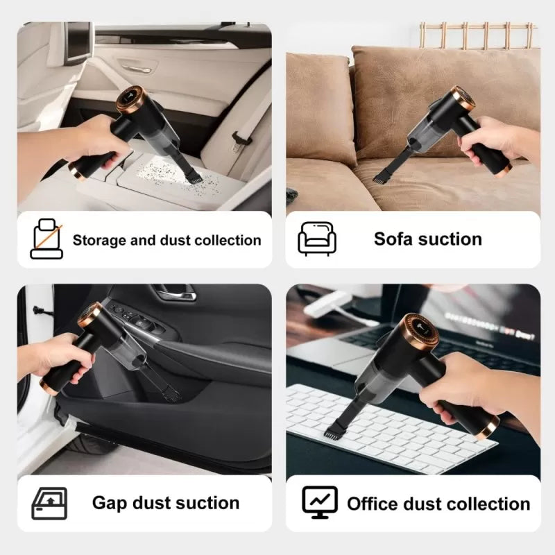 Small Car Vacuum Handheld Portable Vacuum Cleaner, Rechargeable Mini Vacuum For Car/Home/Office Hand Held Vacuum Cleaner - Oshi.pk - Buy & Sell Online