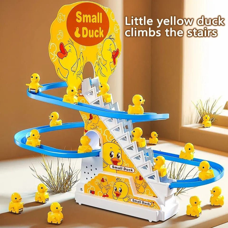 Small Ducks Climbing Toys, Electric Ducks Chasing Race Track Game Set, Playful Roller Coaster Toys with 3 Duck LED Flashing Lights & Music Button, Fun - Oshi.pk - Buy & Sell Online