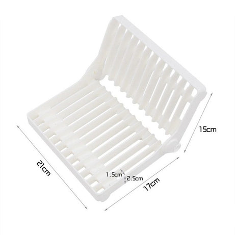 Small Kitchen Foldable Dish Plate Drying Rack Organizer Drainer Plastic Storage Holder Home Kitchen Sink Dish Kitchen Foldable Dish Rack Stand Holder - Oshi.pk - Buy & Sell Online