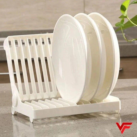 Small Kitchen Foldable Dish Plate Drying Rack Organizer Drainer Plastic Storage Holder Home Kitchen Sink Dish Kitchen Foldable Dish Rack Stand Holder - Oshi.pk - Buy & Sell Online
