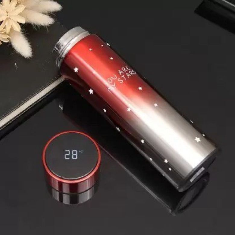 Smart Digital 500ml Stainless Steel Perfect For Hot And Cold Drinks Vacuum Insulated Thermos Water Bottle - Oshi.pk - Buy & Sell Online