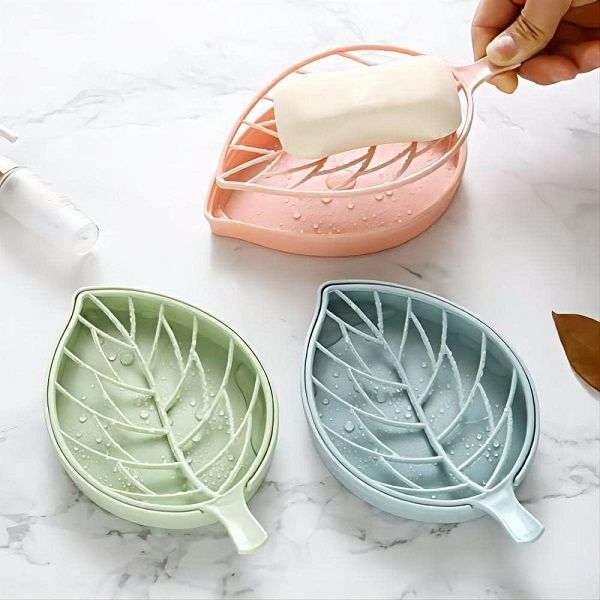Soap Dish Leaf Shaped Shower Soap Holder with Draining - Oshi.pk - Buy & Sell Online