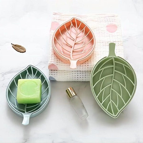 Soap Dish Leaf Shaped Shower Soap Holder with Draining - Oshi.pk - Buy & Sell Online