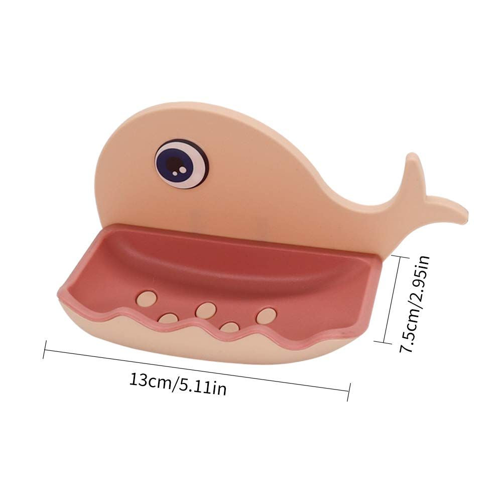 Soap Holder Whale Shaped Drain Soap Holder With Hole Wall Mounted Shelf Soaps Dishes Adhesive Double Layer Toilet Bathroom Accessories - Oshi.pk - Buy & Sell Online