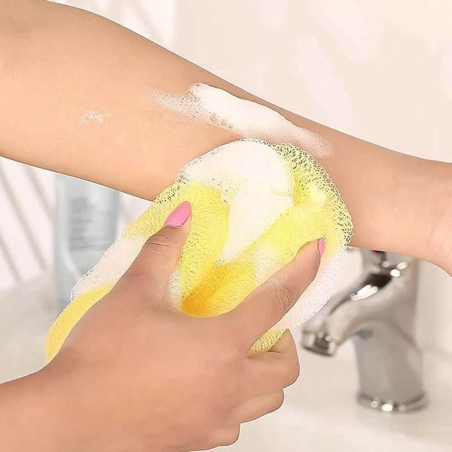 Soft and Gentle Bath Ball & Shower Sponge Bath Ball Loofah Bath Body Brush For Shower Cleaning Bathroom Strap Belt Scrubber Back Wash Scrub