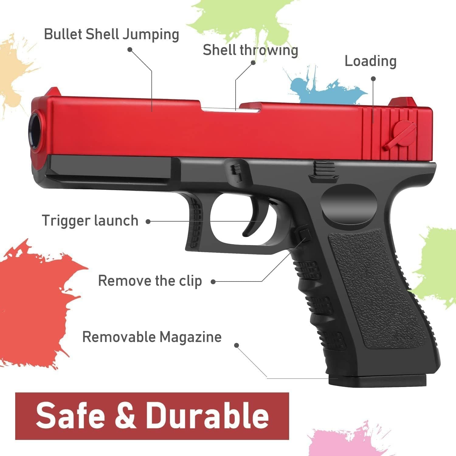 Soft Bullets Glock Gun Toy Manual Airsoft Gun With Silencer For Kids Adults - Oshi.pk - Buy & Sell Online