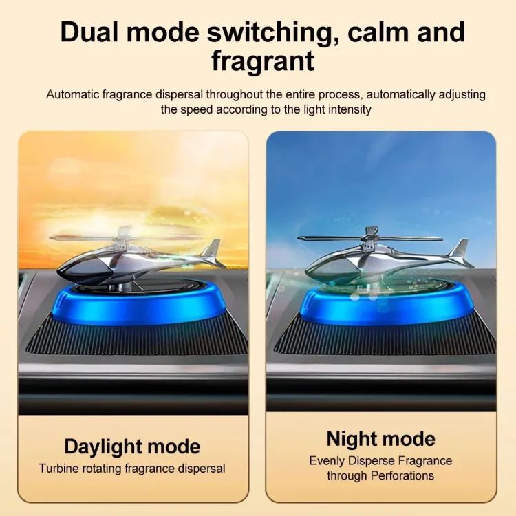 Solar Car Air Freshener Helicopter Auto Aromatherapy Sun Light Energy Rotation Car Inside Fragrance Ornaments Car Aroma - Oshi.pk - Buy & Sell Online