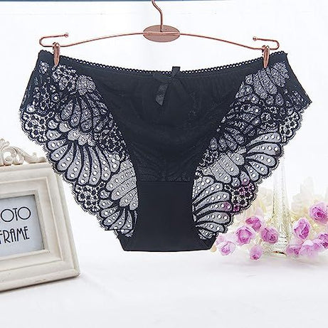 Women Ladies Seamless Hipster Panties Womens Lace Briefs Breathable Soft Stretch Thong Lingerie - Oshi.pk - Buy & Sell Online