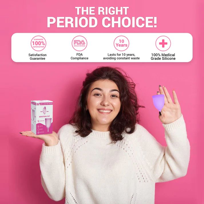 Medicated FDA Approved Silicon Menstrual Cup - 1 Piece - Oshi.pk - Buy & Sell Online