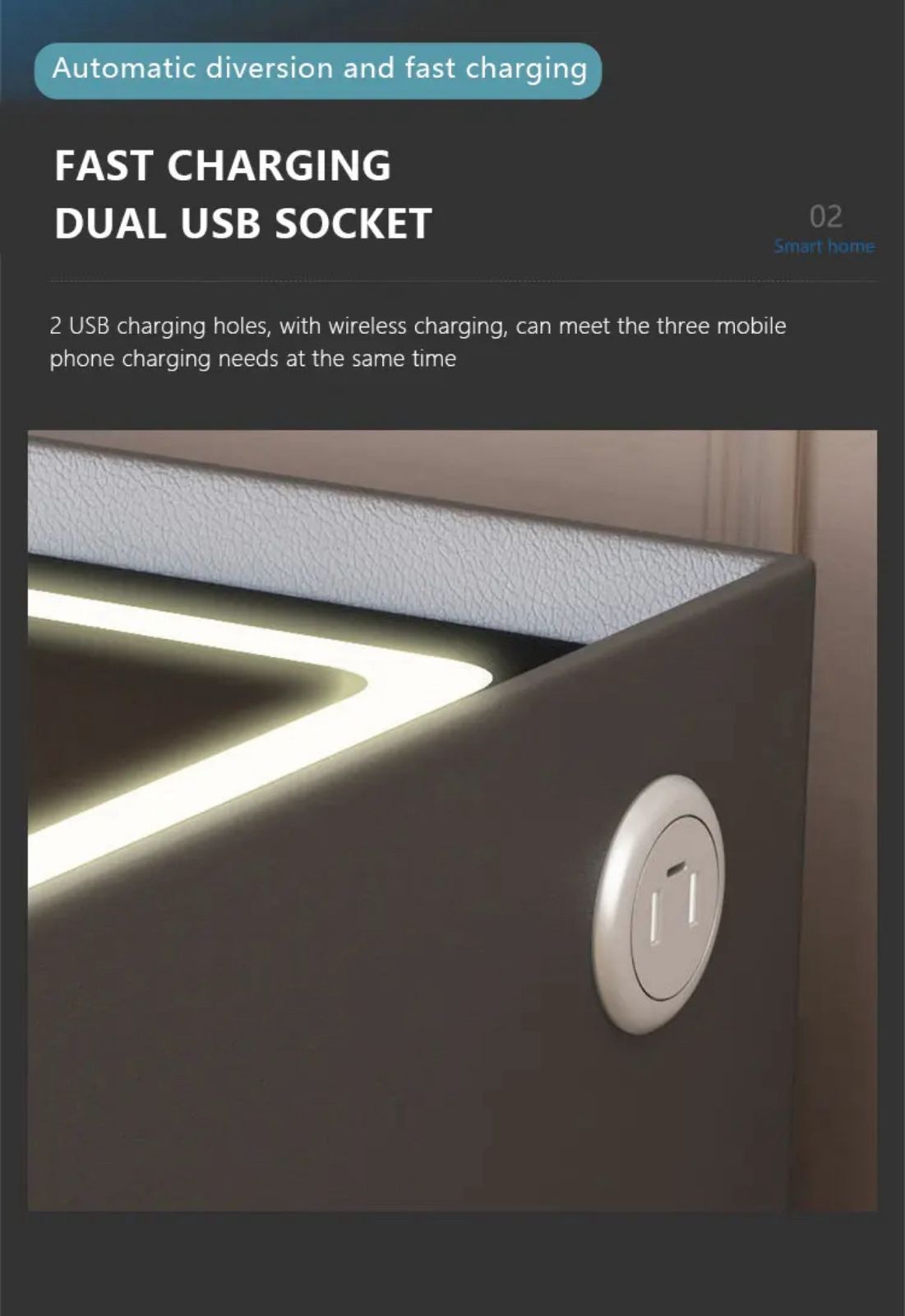 SPECIAL ROOM SIDE TABLE WITH BLUETOOTH SPEAKER , CHARGING SLOT , WIRELESS CHARGING AND MUCH MORE - Oshi.pk - Buy & Sell Online