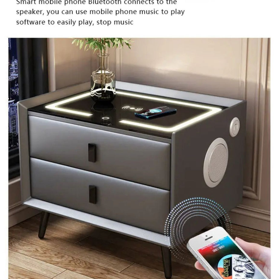 SPECIAL ROOM SIDE TABLE WITH BLUETOOTH SPEAKER , CHARGING SLOT , WIRELESS CHARGING AND MUCH MORE - Oshi.pk - Buy & Sell Online