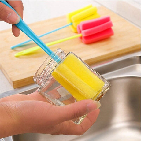Sponge Cup Brush Scrubber Washing Cleaning Glass Milk Bottle Brush Home Kitchen Accessories - Oshi.pk - Buy & Sell Online
