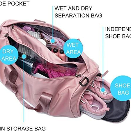 Sport Gym Bag Travel Duffel Bag with Shoe Compartment - Oshi.pk - Buy & Sell Online