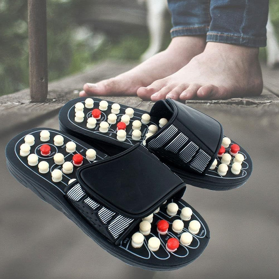 Spring Acupressure and Magnetic Therapy Paduka Slippers for Full Body Blood Circulation Natural Slippers For Men and Women - Oshi.pk - Buy & Sell Online