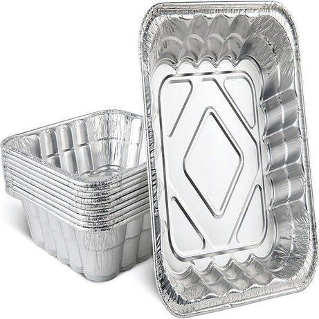 Square Aluminum Tin Foil Baking Pans Bakeware Cookware Perfect for Baking Pack of 10 - Oshi.pk - Buy & Sell Online
