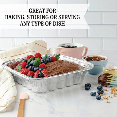 Square Aluminum Tin Foil Baking Pans Bakeware Cookware Perfect for Baking Pack of 10 - Oshi.pk - Buy & Sell Online