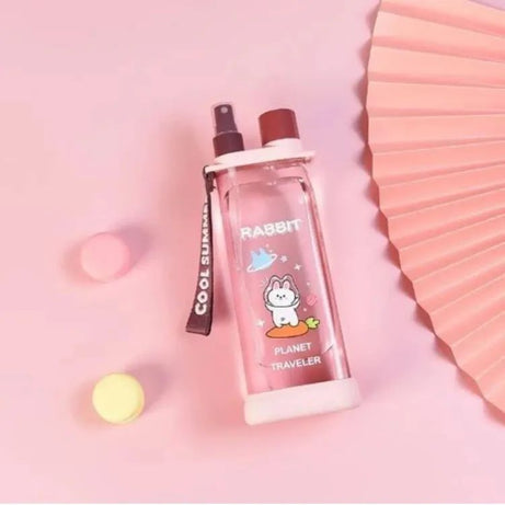 Square Shaped Double-Layer Plastic Straw Water Bottle With Scale Markings (Random Colours) - Oshi.pk - Buy & Sell Online