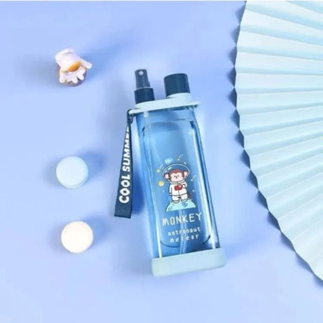 Square Shaped Double-Layer Plastic Straw Water Bottle With Scale Markings (Random Colours) - Oshi.pk - Buy & Sell Online