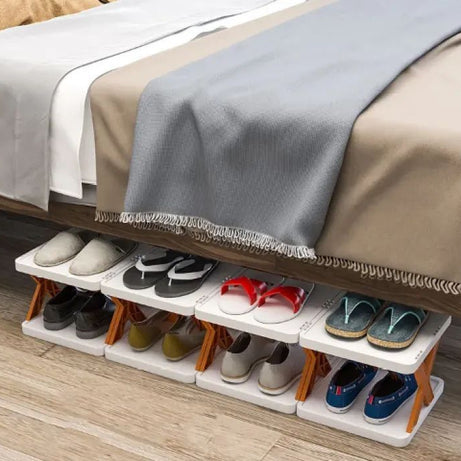 Stackable Vertical Space Saving Shoe Storage Rack Bookshelf Organizer - Oshi.pk - Buy & Sell Online