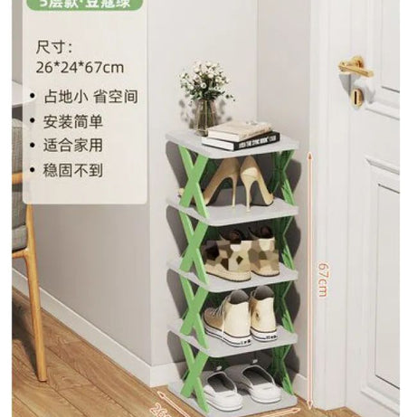 Stackable Vertical Space Saving Shoe Storage Rack Bookshelf Organizer