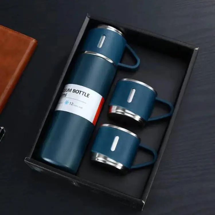 stainless steel 500ml flask with 2 mug - Oshi.pk - Buy & Sell Online