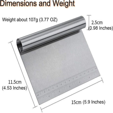 Stainless Steel Cake Smoother with Scale Cutting Knife