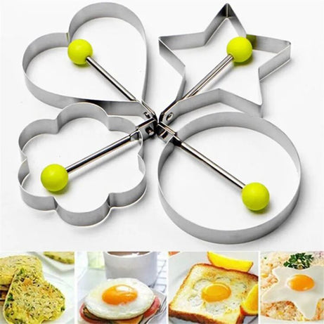 STAINLESS STEEL EGG PANCAKE RINGS FRIED EGG PANCAKE SHAPER OMELETTE MOLD MOULD FRYING COOKING TOOLS KITCHEN ACCESSORIES GADGET RINGS - Oshi.pk - Buy & Sell Online