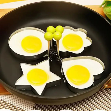 STAINLESS STEEL EGG PANCAKE RINGS FRIED EGG PANCAKE SHAPER OMELETTE MOLD MOULD FRYING COOKING TOOLS KITCHEN ACCESSORIES GADGET RINGS - Oshi.pk - Buy & Sell Online