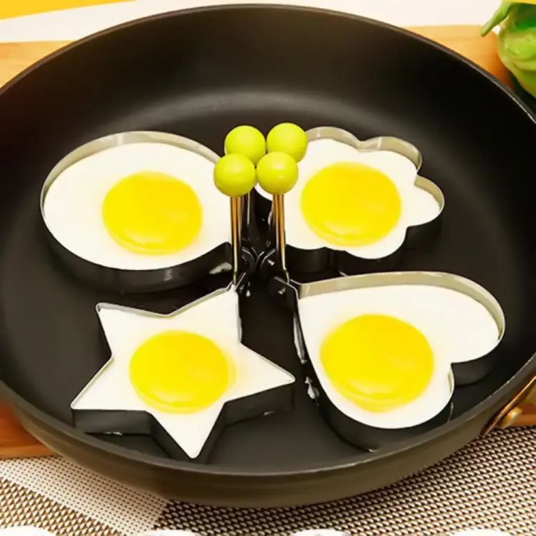 STAINLESS STEEL EGG PANCAKE RINGS FRIED EGG PANCAKE SHAPER OMELETTE MOLD MOULD FRYING COOKING TOOLS KITCHEN ACCESSORIES GADGET RINGS - Oshi.pk - Buy & Sell Online