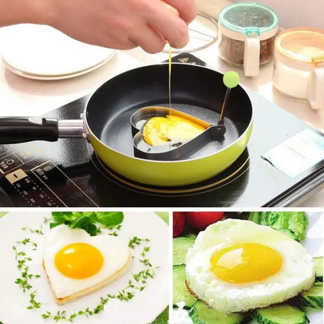 STAINLESS STEEL EGG PANCAKE RINGS FRIED EGG PANCAKE SHAPER OMELETTE MOLD MOULD FRYING COOKING TOOLS KITCHEN ACCESSORIES GADGET RINGS - Oshi.pk - Buy & Sell Online