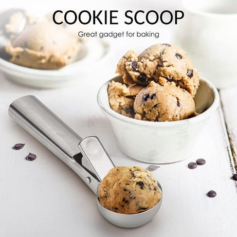 Stainless Steel Ice Cream Scooper with Trigger Release - Oshi.pk - Buy & Sell Online