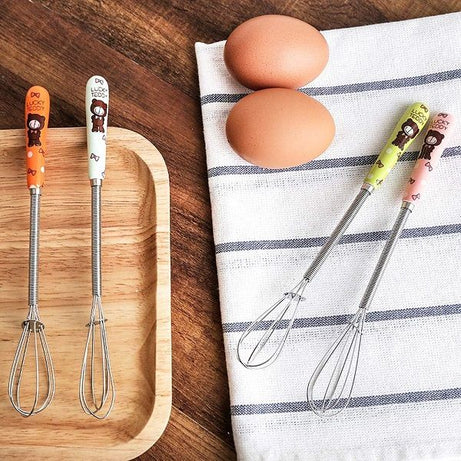 Stainless Steel Manual Egg Beater Ceramic Handle Mini Beater - Oshi.pk - Buy & Sell Online