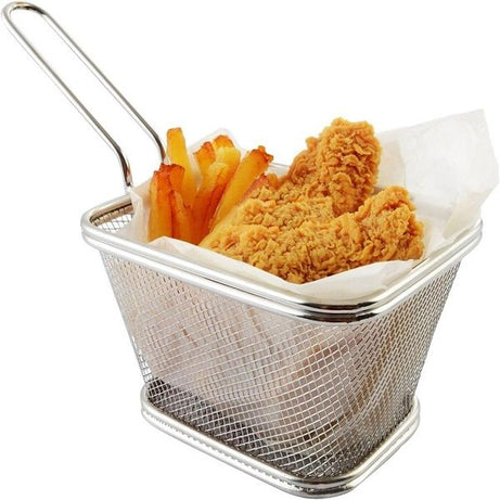 Stainless Steel Mini Square Fry Basket French Fries Holder - Oshi.pk - Buy & Sell Online