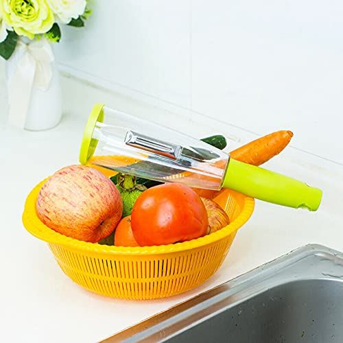 Stainless Steel Multi-functional Storage Peeler With A Container For Potato Cucumber Carrot Fruit Vegetable Peeler Kitchen Tool - Oshi.pk - Buy & Sell Online