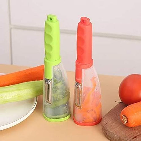 Stainless Steel Multi-functional Storage Peeler With A Container For Potato Cucumber Carrot Fruit Vegetable Peeler Kitchen Tool - Oshi.pk - Buy & Sell Online