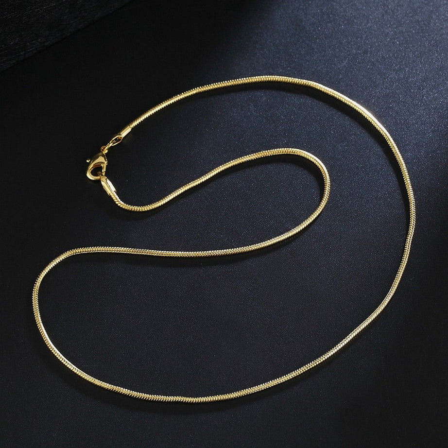 Stainless Steel Necklace Golden Waterproof Filmy Snake Chain Men Gift Jewelry Various Length - Oshi.pk - Buy & Sell Online