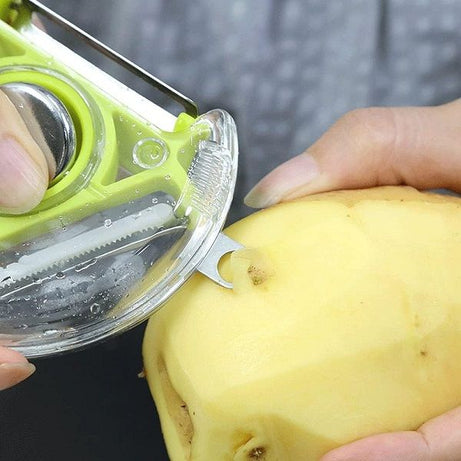 Stainless Steel Peeler 3 In 1 Kitchen Shredder Rotating Size - Oshi.pk - Buy & Sell Online