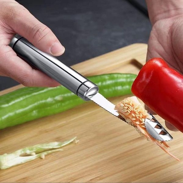 Stainless Steel Pepper Corer Seed Remover Sharp - Oshi.pk - Buy & Sell Online