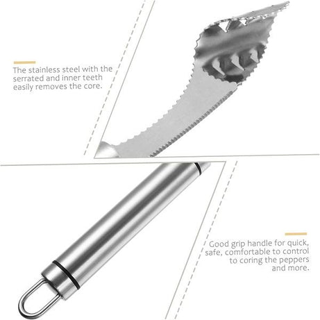 Stainless Steel Pepper Corer Seed Remover Sharp - Oshi.pk - Buy & Sell Online