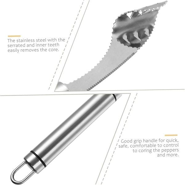 Stainless Steel Pepper Corer Seed Remover Sharp - Oshi.pk - Buy & Sell Online