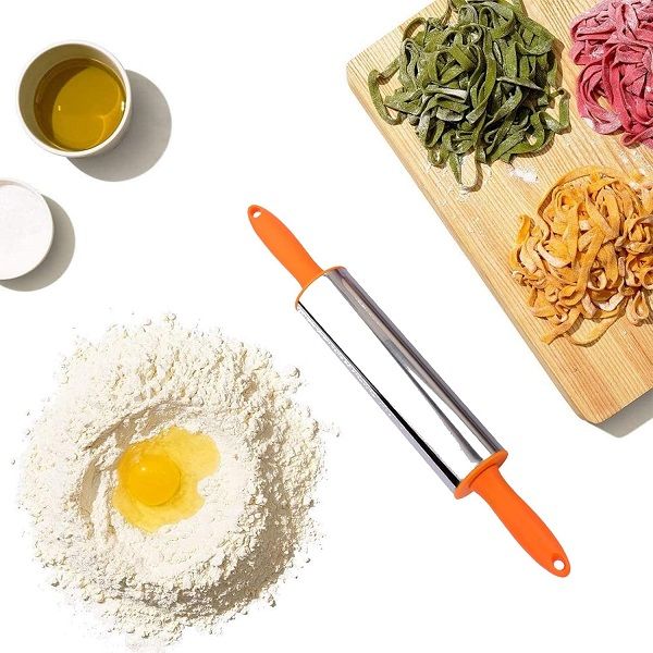 Stainless Steel Rolling Pin Plastic Handles for Baking Dough - Oshi.pk - Buy & Sell Online
