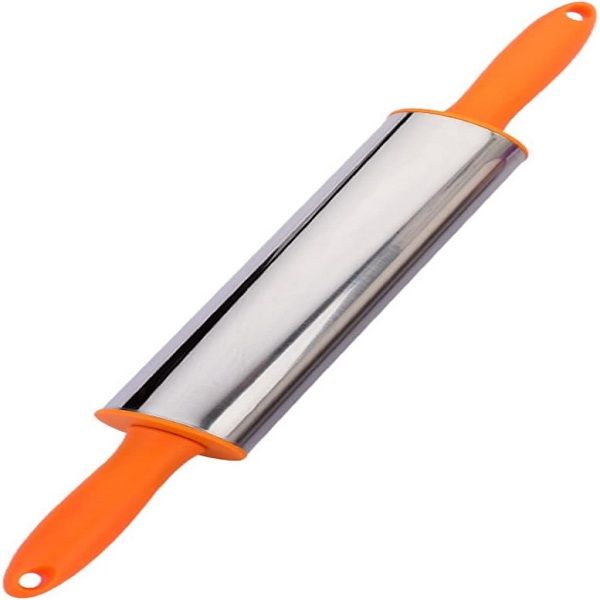 Stainless Steel Rolling Pin Plastic Handles for Baking Dough - Oshi.pk - Buy & Sell Online