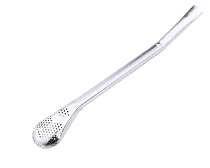 Stainless steel straw spoon Coffee stirring spoon filter spoon Juice straw filter spoon - Oshi.pk - Buy & Sell Online