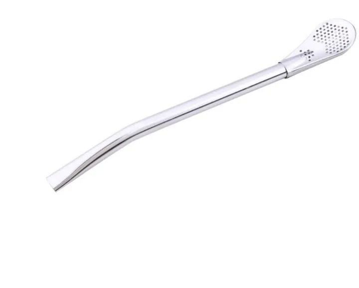 Stainless steel straw spoon Coffee stirring spoon filter spoon Juice straw filter spoon - Oshi.pk - Buy & Sell Online