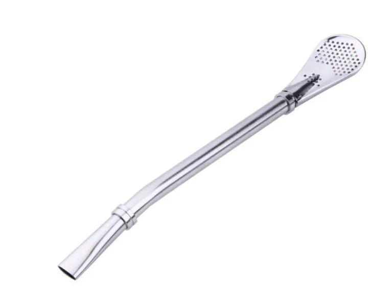 Stainless steel straw spoon Coffee stirring spoon filter spoon Juice straw filter spoon - Oshi.pk - Buy & Sell Online