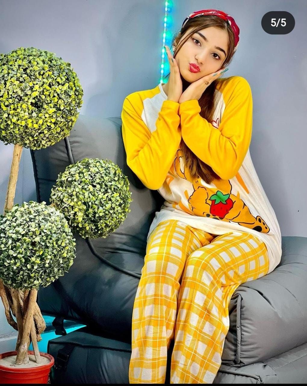 Yellow Printed Night Dress For Her - Oshi.pk - Buy & Sell Online