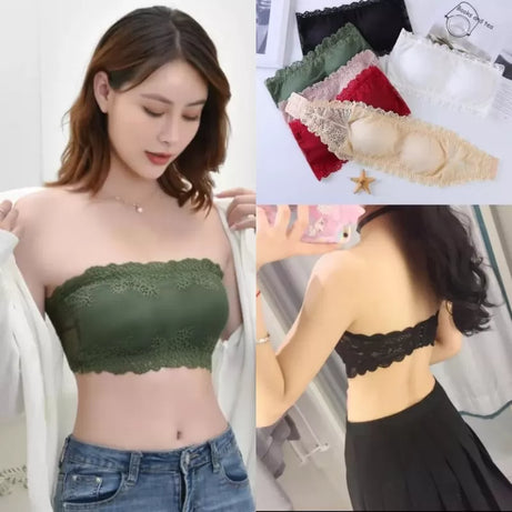 Strapless Fancy Padded Tube Bra with Hooks - Oshi.pk - Buy & Sell Online